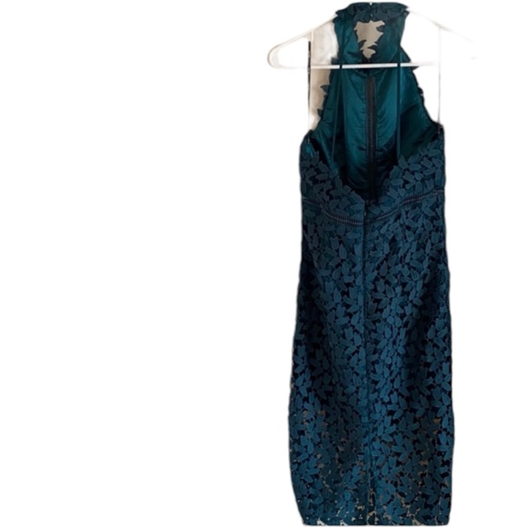 Bardot Gemma Halter Lace Dress. Forest Green. Size 6. - Picture 8 of 12